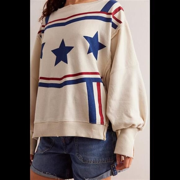 NEW Oversized Y2K Graphic Sweatshirt for Women - Long Sleeve Vintage Crewneck - Picture 3 of 4